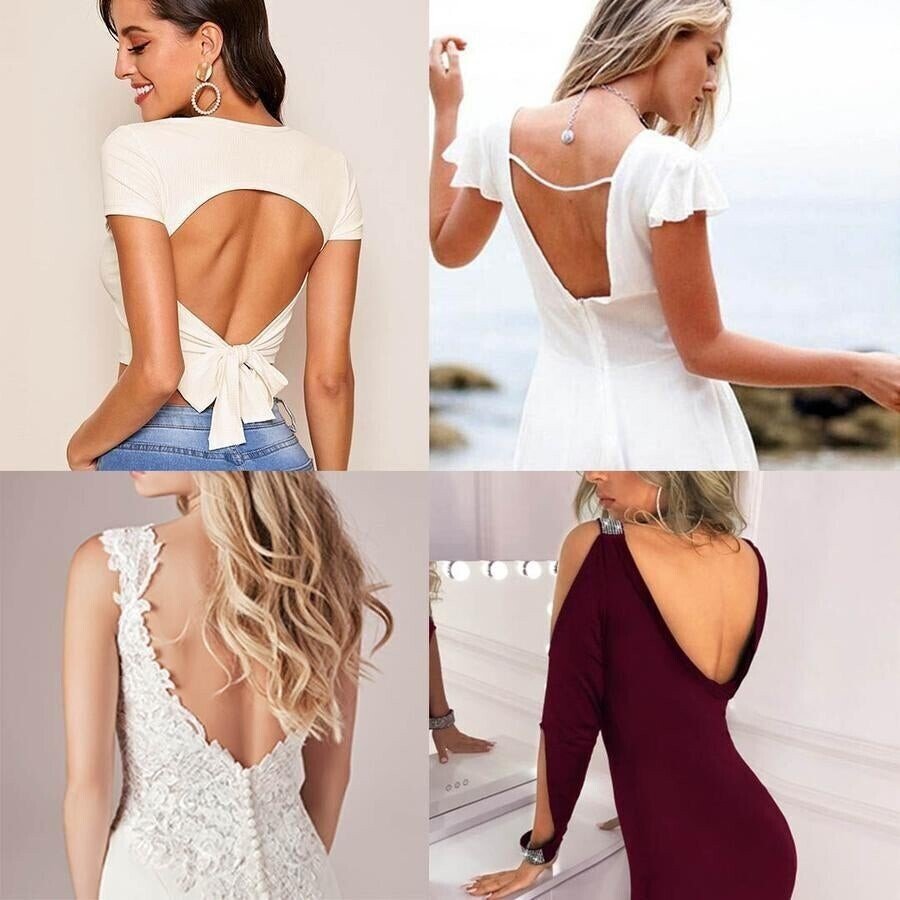 Vrouwen Backless Beha Zwart M Nylon/Spandex-5