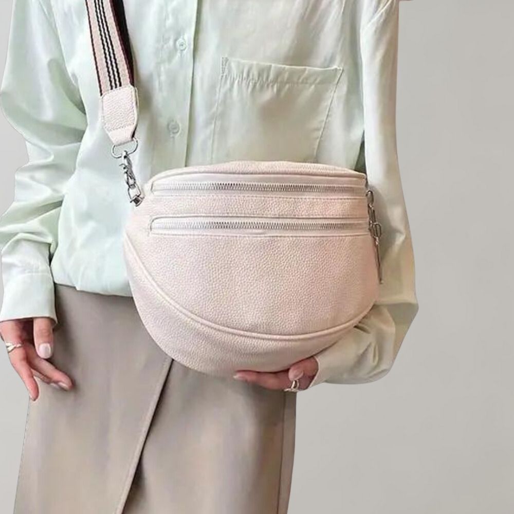 Aravella Zwarte Crossbody Tas Dames met Dubbele Rits Stijlvol en Functioneel-5