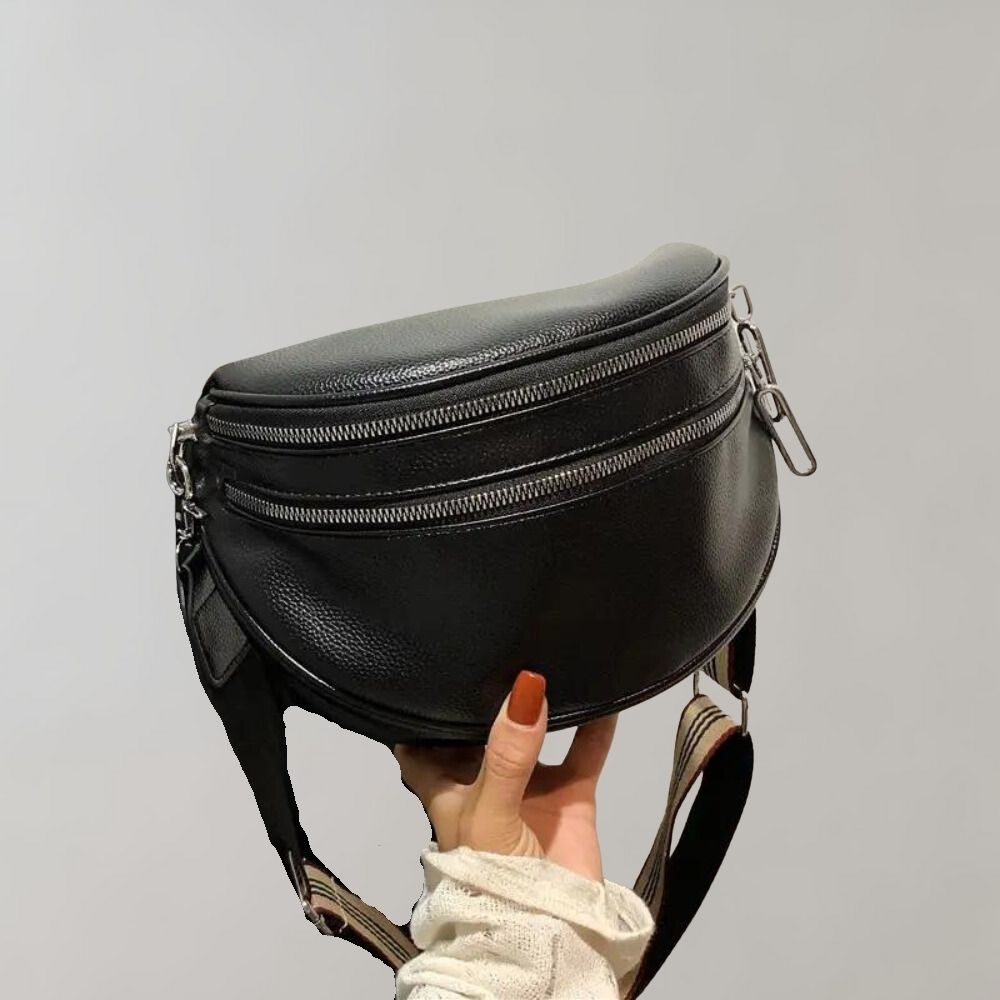Variant image for Aravella Zwarte Crossbody Tas Dames met Dubbele Rits Stijlvol en Functioneel-2