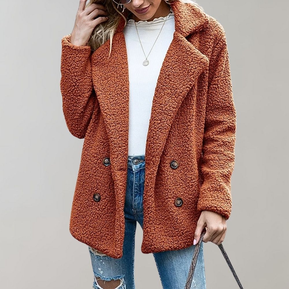 MILOU - Chaqueta de otoño Teddy de moda para damas | Suave, cálida y a la moda