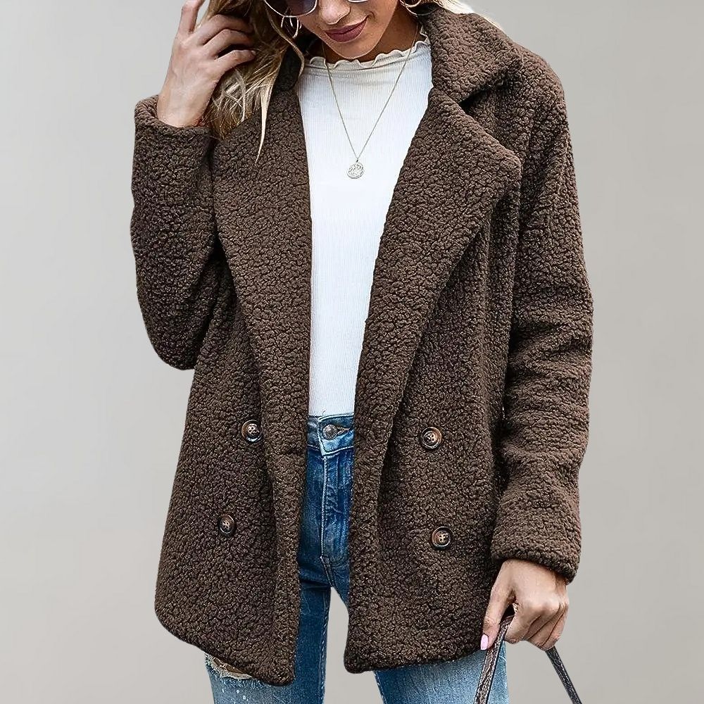 MILOU - Chaqueta de otoño Teddy de moda para damas | Suave, cálida y a la moda