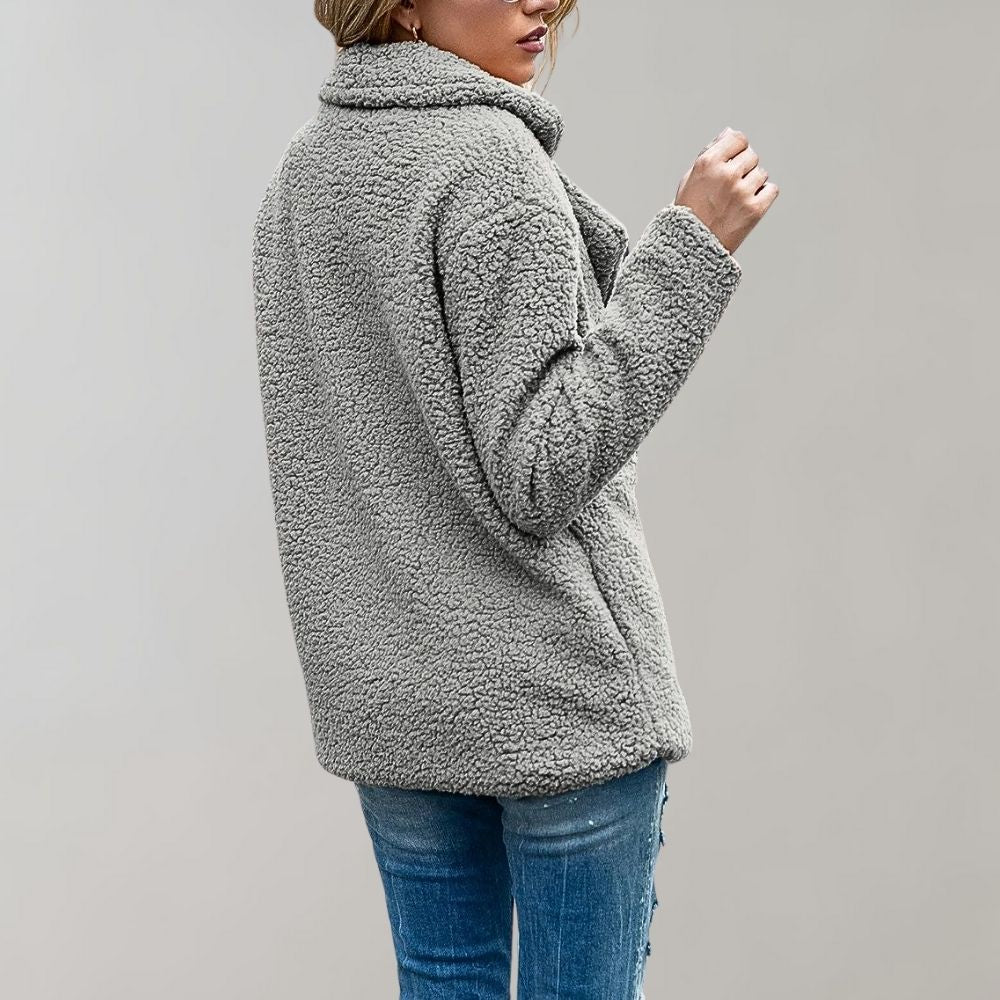 MILOU - Chaqueta de otoño Teddy de moda para damas | Suave, cálida y a la moda
