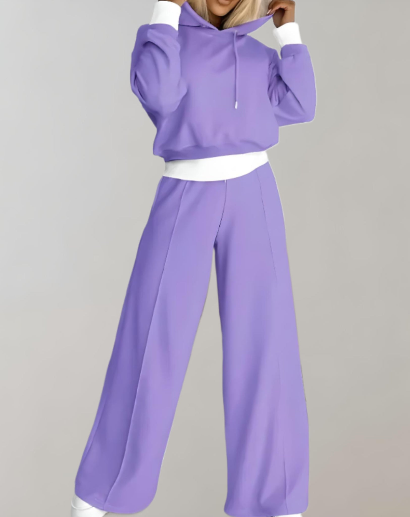 ELIORA - Elegante Set Due Pezzi con Cappuccio e Pantaloni Larghi