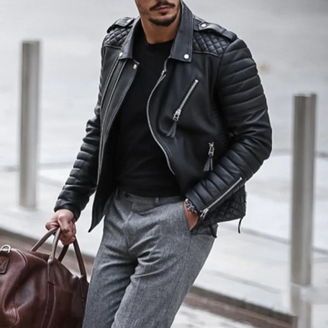 MAVERICK - Giacca da uomo robusta in pelle