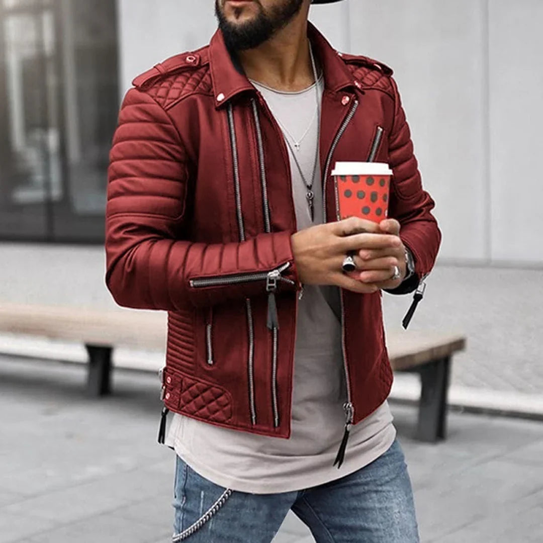 MAVERICK - Giacca da uomo robusta in pelle