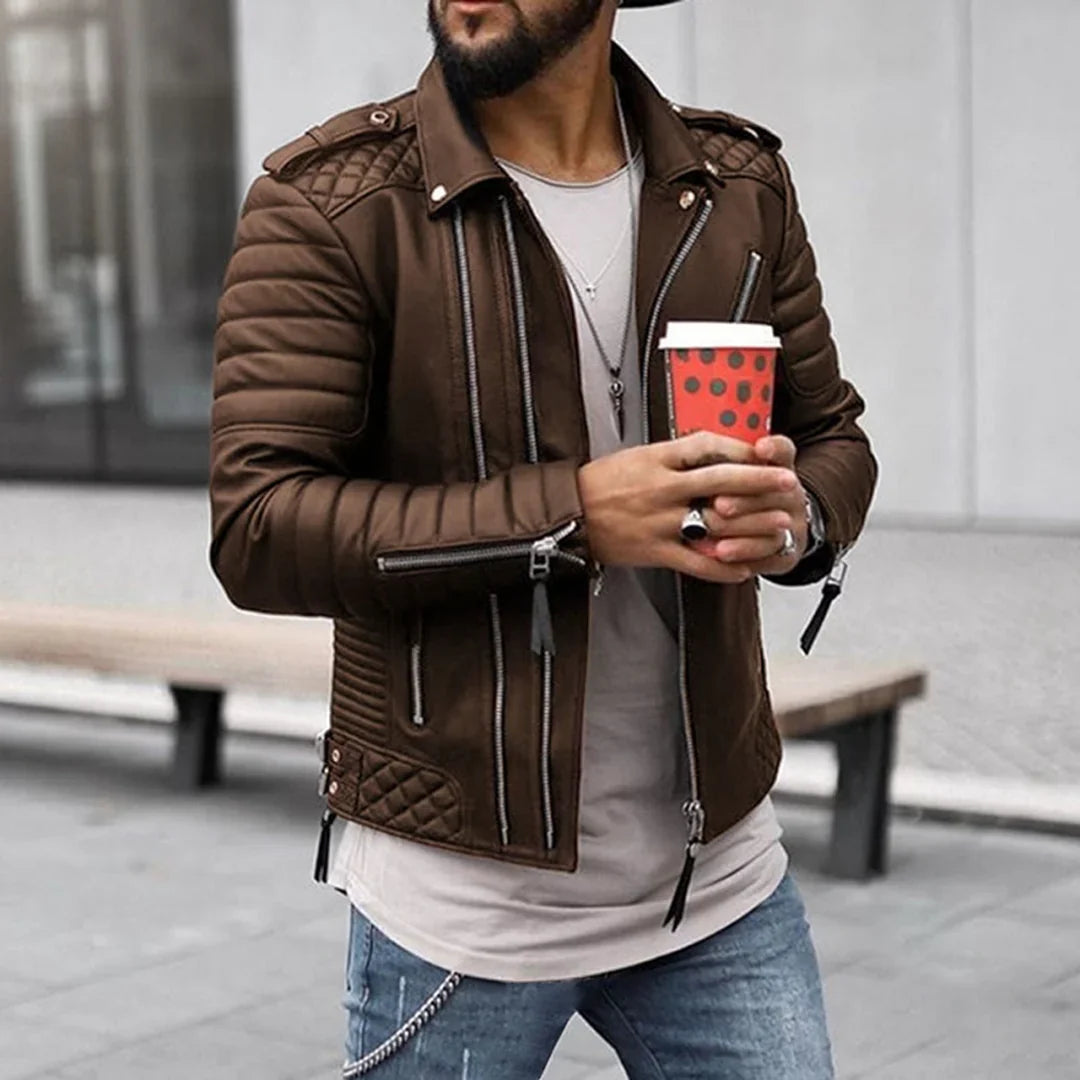 MAVERICK - Giacca da uomo robusta in pelle