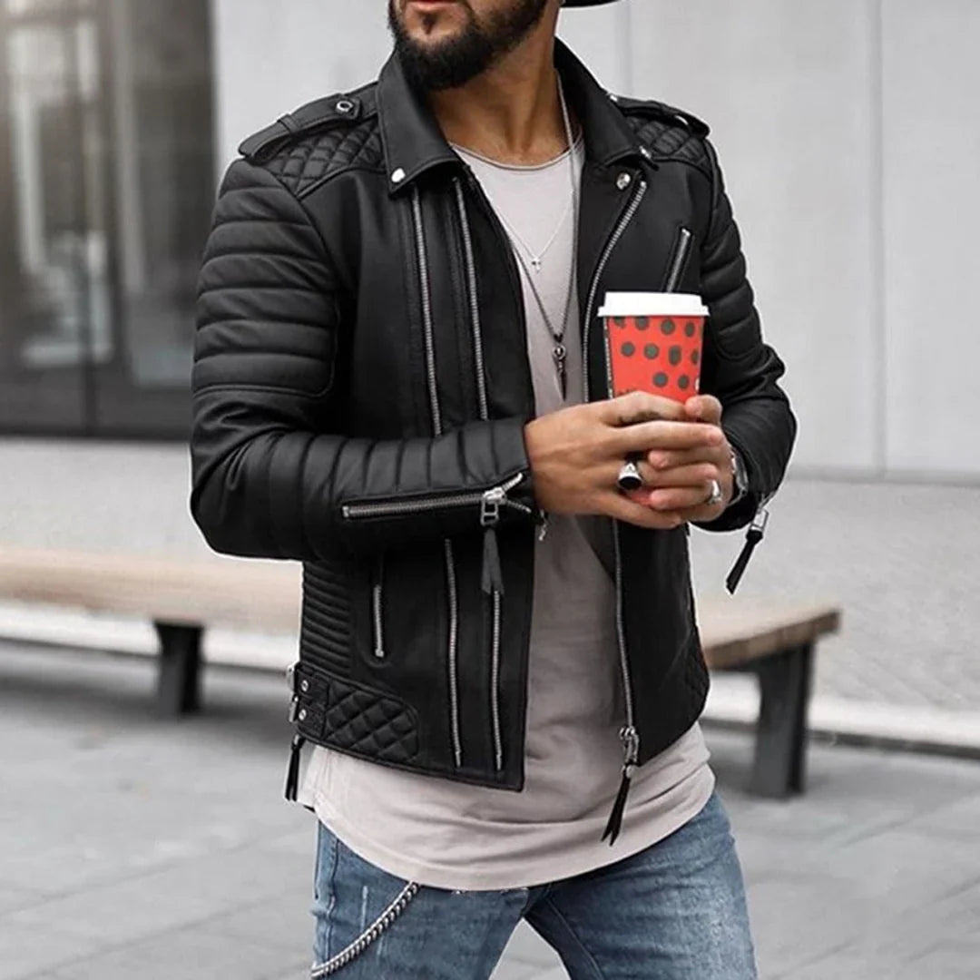 MAVERICK - Robuuste Leren Herenjas