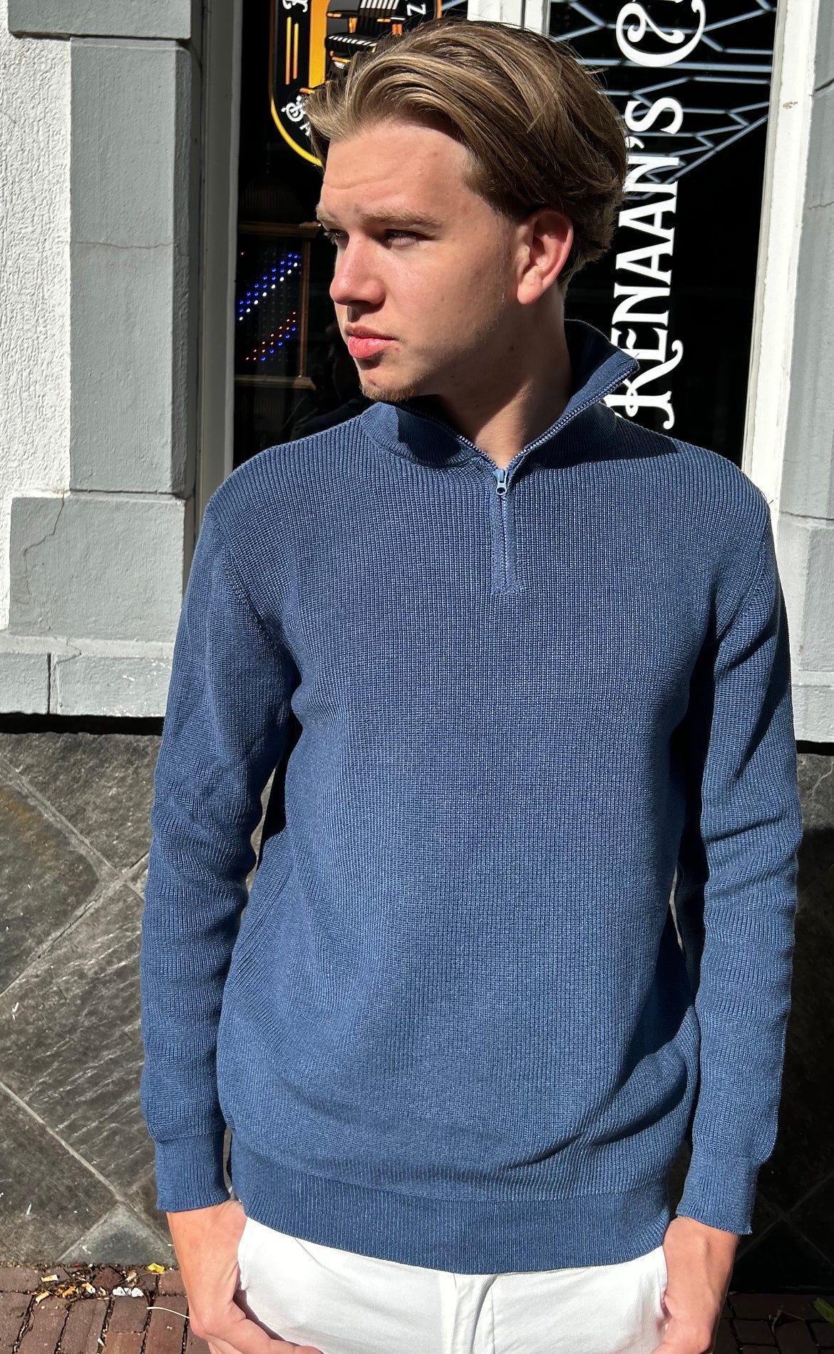 MARLOW – Half-Zip Gebreide Trui voor Heren | Casual Chic & Perfect voor Koude Dagen