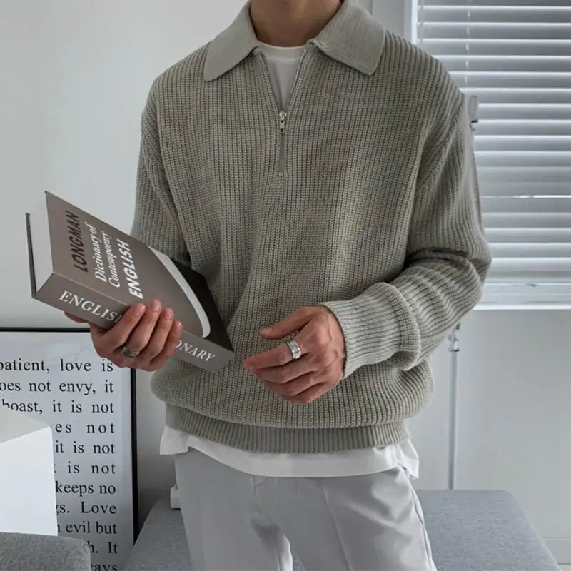 LUCAS – Maglione a collo con cerniera a un quarto | Vibrazioni casual e cool