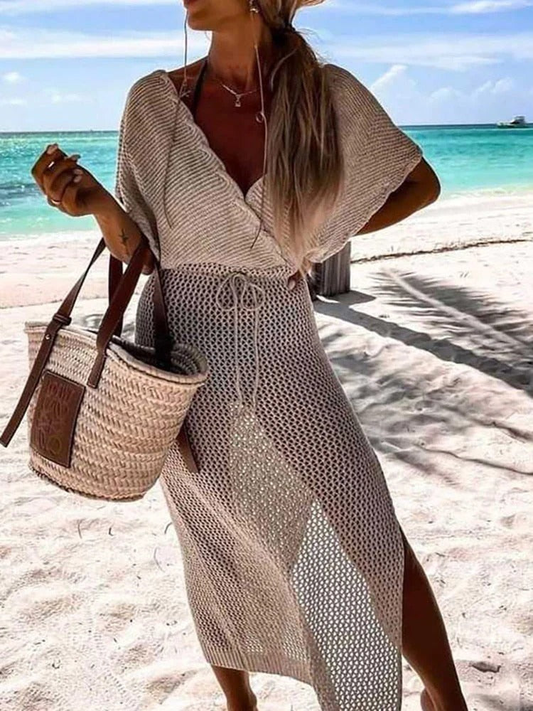 Dames Strandtuniek Gehaakt Stijlvol voor Zomerse Dagen-3