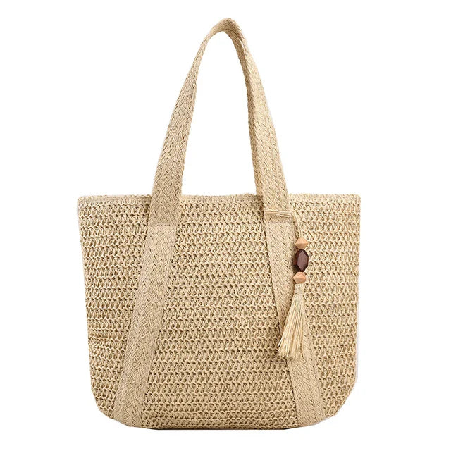 Alana Geweven Strandtas Groot Bohemien Stijl-1