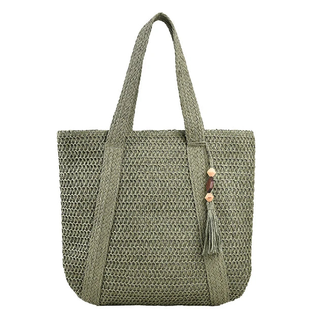 Alana Geweven Strandtas Groot Bohemien Stijl-2