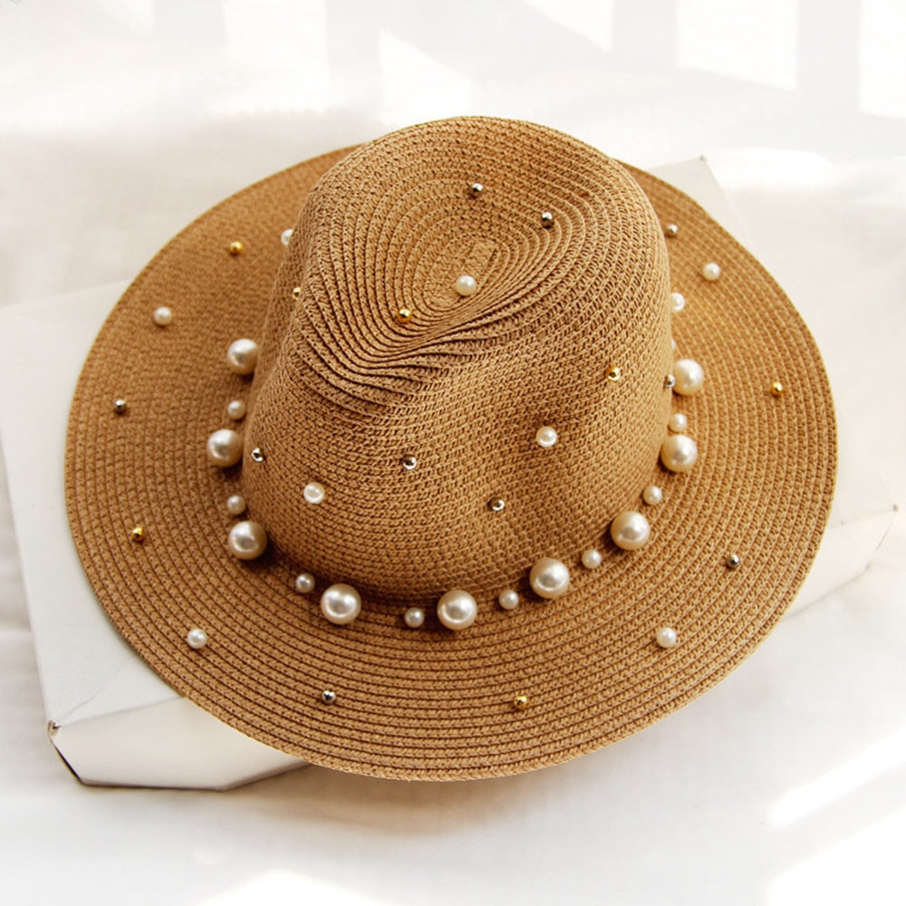 Variant image for Madilyn Zonnehoed met Parels Elegante Stijl voor Dames-1