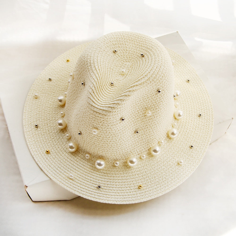 Variant image for Madilyn Zonnehoed met Parels Elegante Stijl voor Dames-4