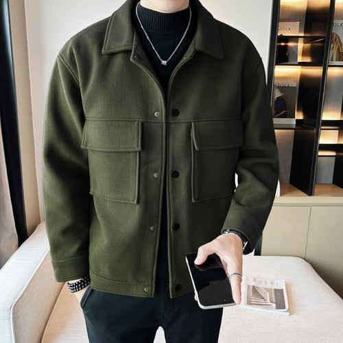 Brandon Jas - Wollen Casual Warme Herfst Jas Voor Mannen