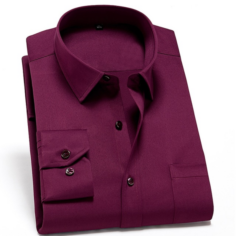 NOVAFLEX – Camicia da uomo comoda e senza pieghe in stretch