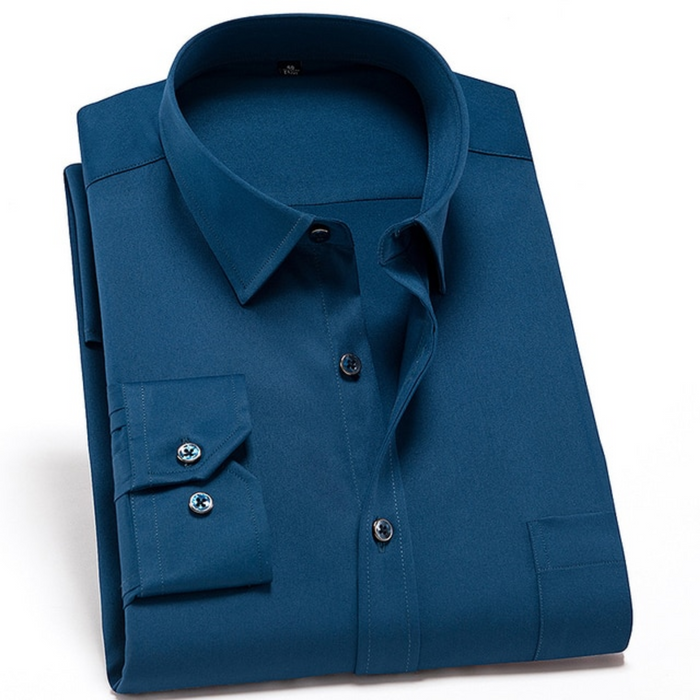 NOVAFLEX – Camicia da uomo comoda e senza pieghe in stretch
