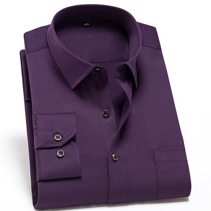 NOVAFLEX – Camicia da uomo comoda e senza pieghe in stretch
