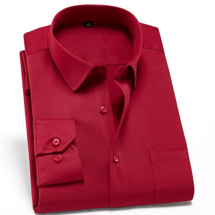 NOVAFLEX – Camicia da uomo comoda e senza pieghe in stretch