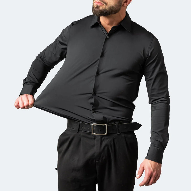 NOVAFLEX – Camicia da uomo comoda e senza pieghe in stretch