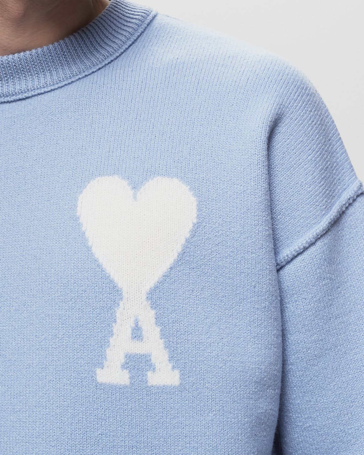 Ami Paris Maglione con Logo a Cuore per Uomo | Morbido & Elegante Maglione con Vestibilità Rilassata