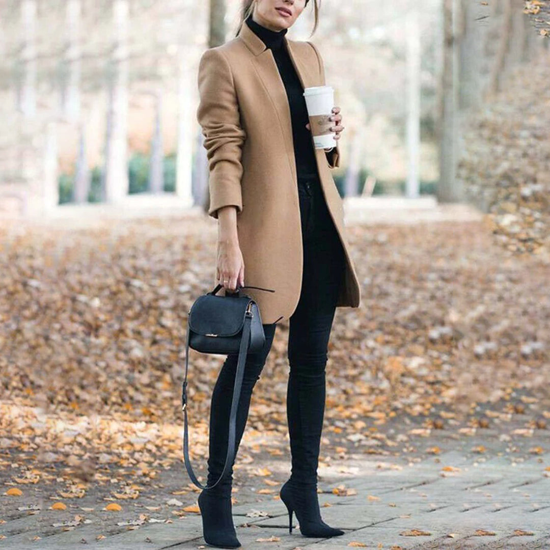 EMMA - Giacca autunnale lunga alla moda per donna