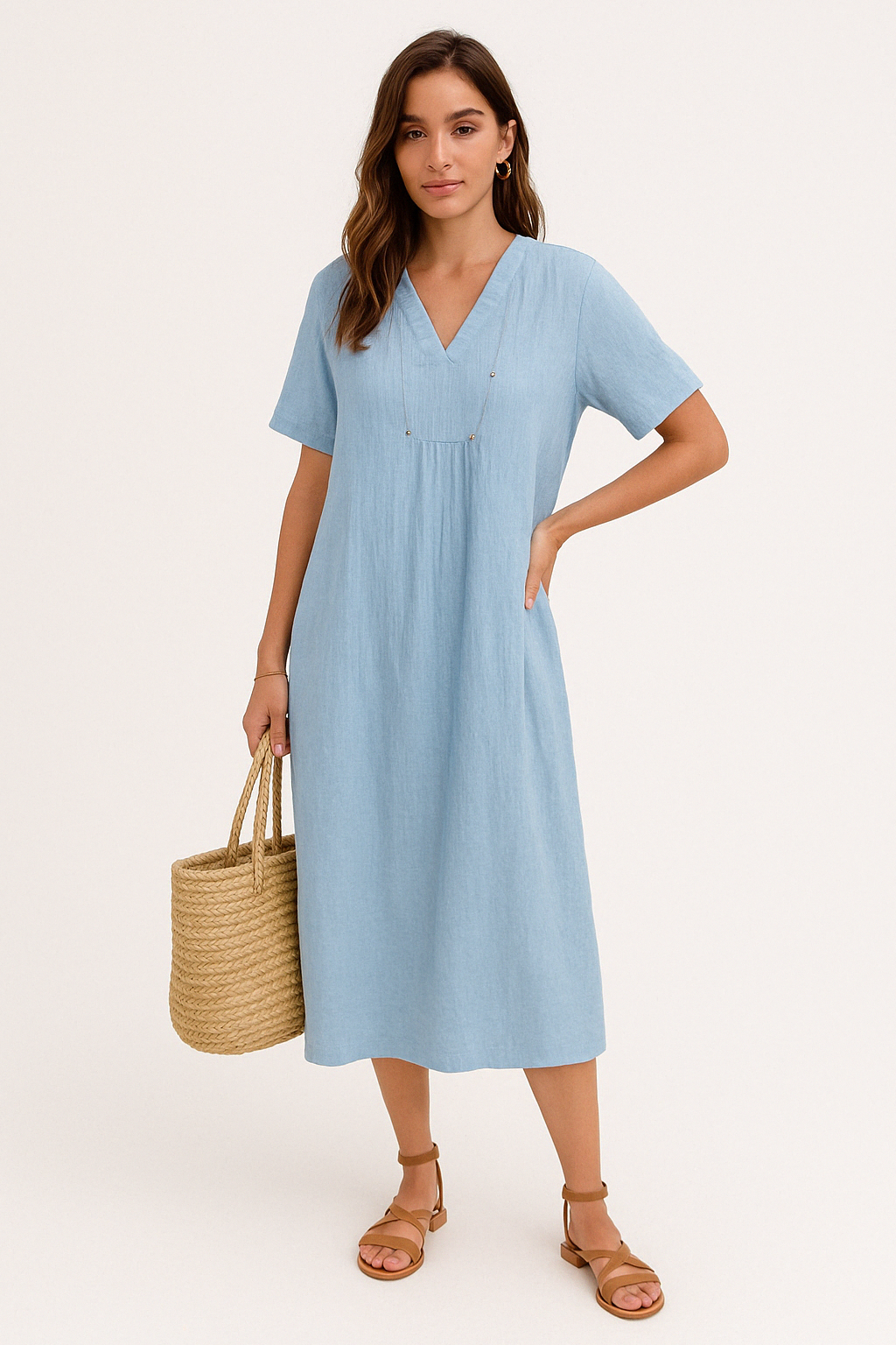 LIVANA – Luchtige linnen jurk voor een moeiteloze zomerlook