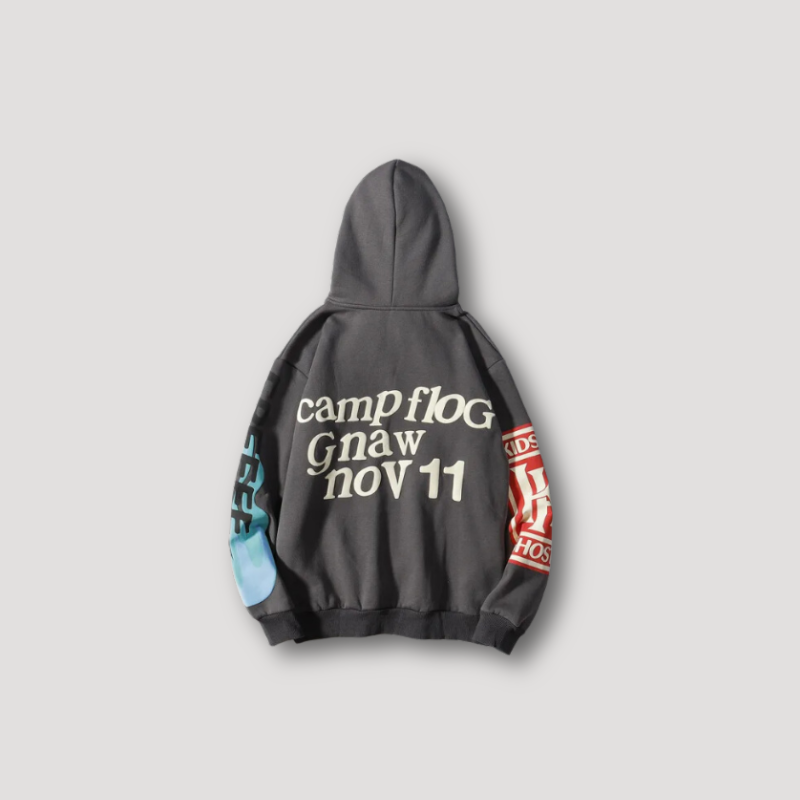 GHOST - Felpa con cappuccio grafica Y2K alla moda per gli amanti dello streetwear