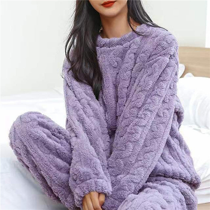 FLOKI - Pijama de forro polar esponjoso para mujer