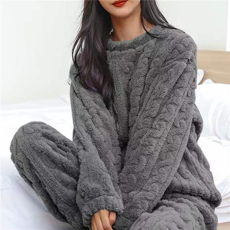 FLOKI - Pijama de forro polar esponjoso para mujer
