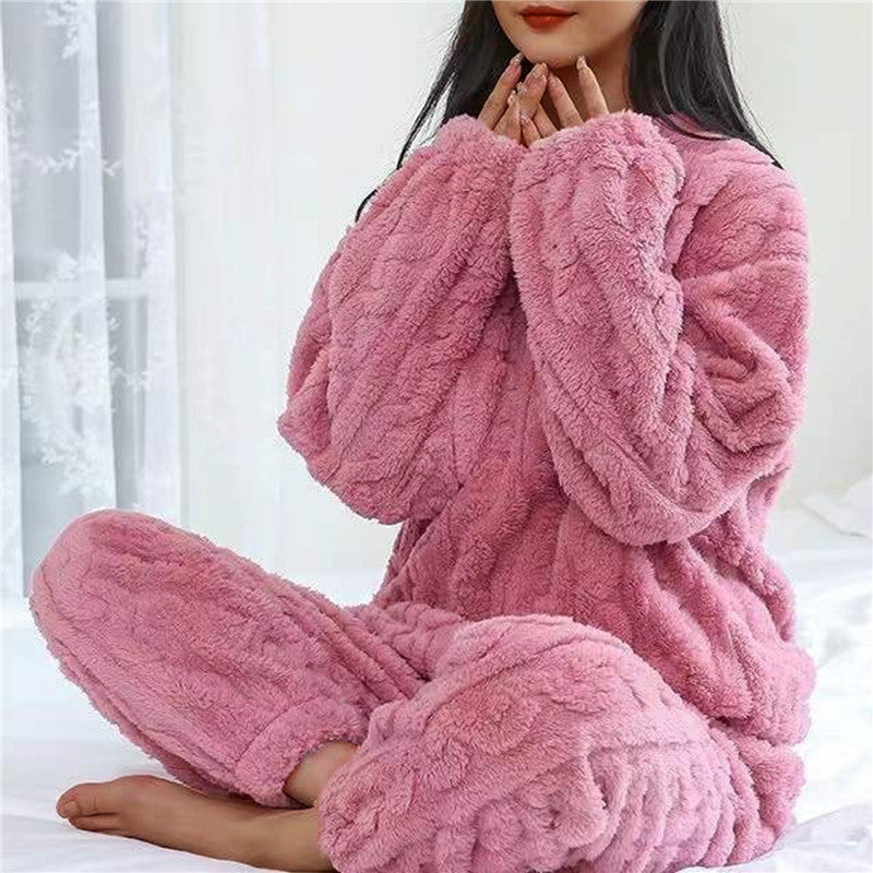 FLOKI - Pijama de forro polar esponjoso para mujer