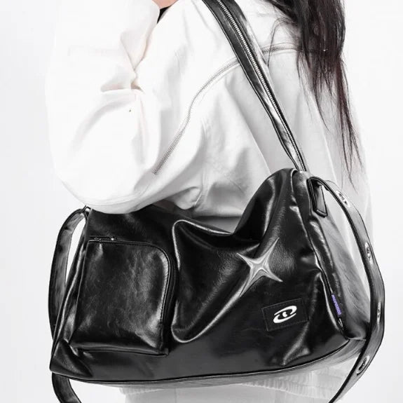 Variant image for Catalina Zwarte Schoudertas Dames - Luxe PU-Leren Stijl met Grote Capaciteit-1