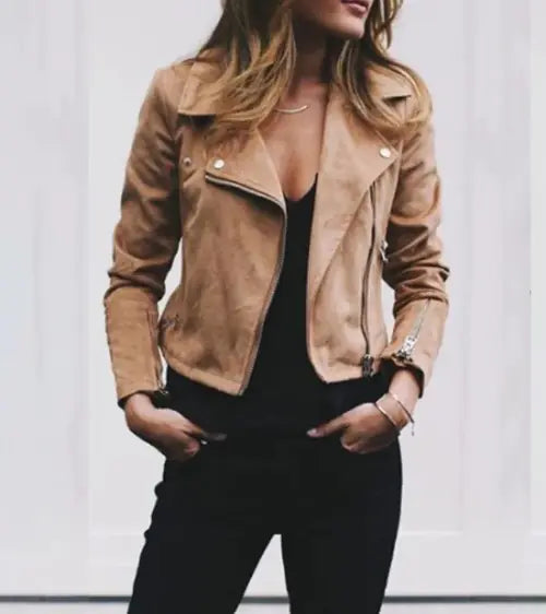 NOIR – Chaqueta con cremallera para mujer con estilo urbano | Chaqueta de primavera y verano