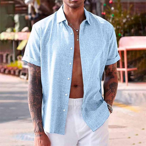 MARQ – Camicia Uomo a Maniche Corte | Casual & Elegante per l'Estate