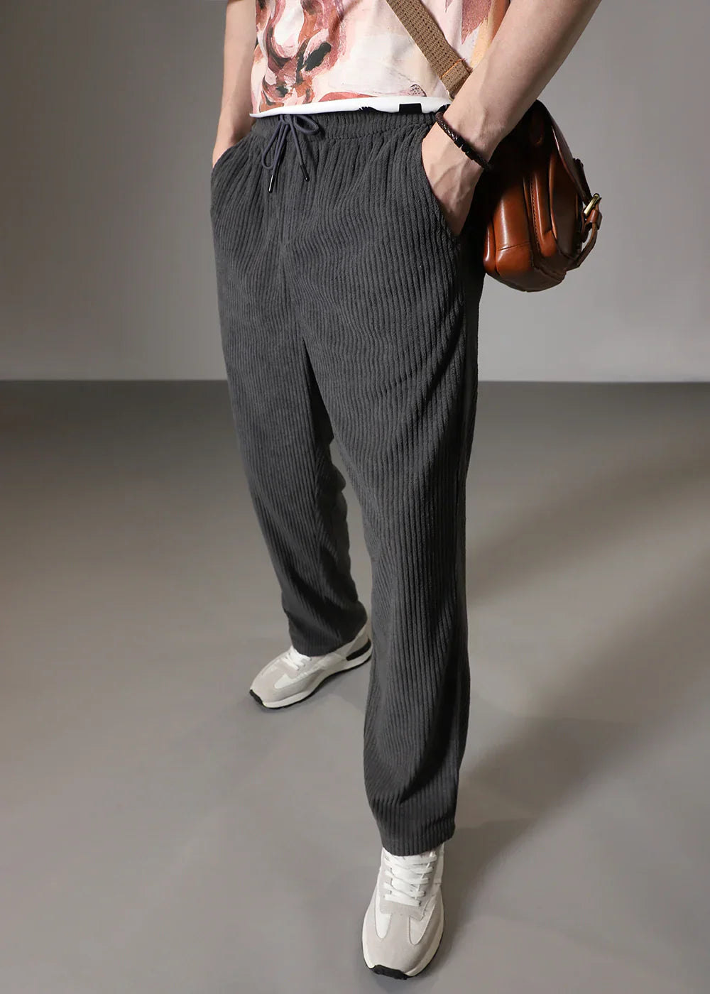 Pantaloni a coste Klassice chino da uomo