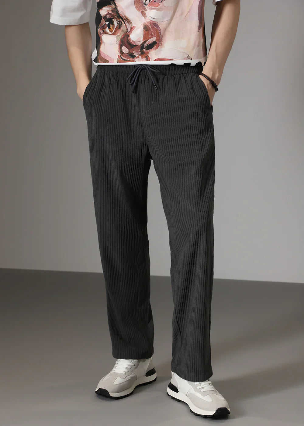 Pantaloni a coste Klassice chino da uomo