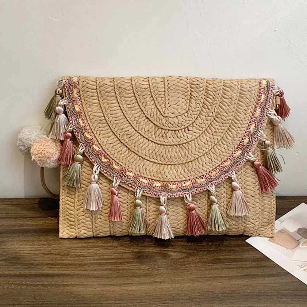 Variant image for Melina Retro Schoudertas Dames met Kwastje Stijl-1