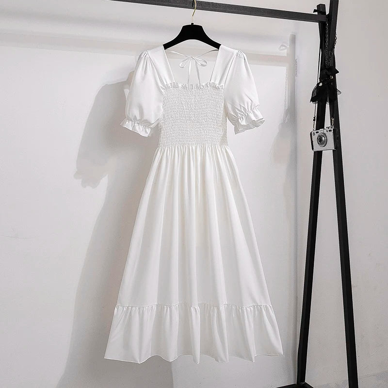Variant image for Dames Midi Jurk Geplooid Chiffon Bohemian Stijl voor Zomer Kleding-19