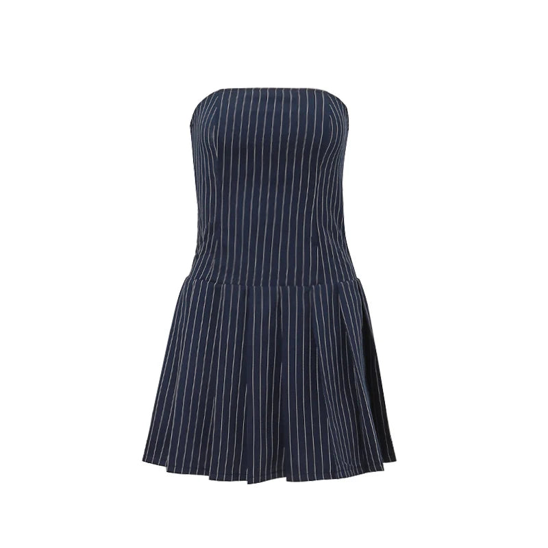 Dames A-lijn Jurk Slanke Stijl met Geplooide Details en Slash-Neck voor Zomer-6