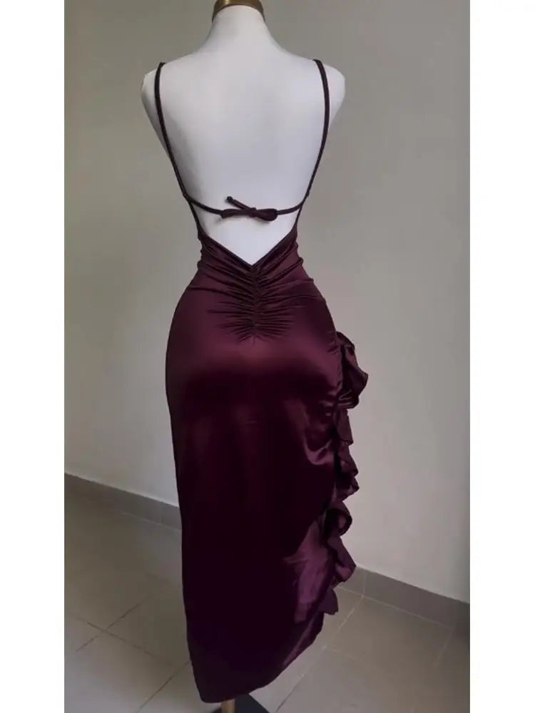 Dames Halterjurk Y2K Stijl voor Zomer - Flatterende Jurkjes voor Feestjes en Casual Uitjes-5