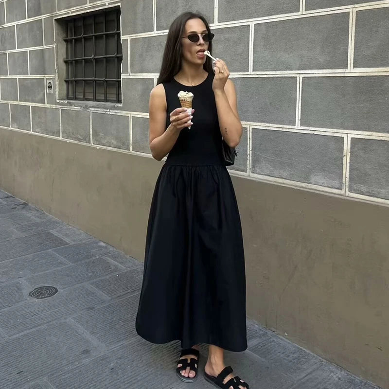 Zomer Kleding Dames Eenvoudige Chic Jurk voor Elegante Vakantiedagen-5