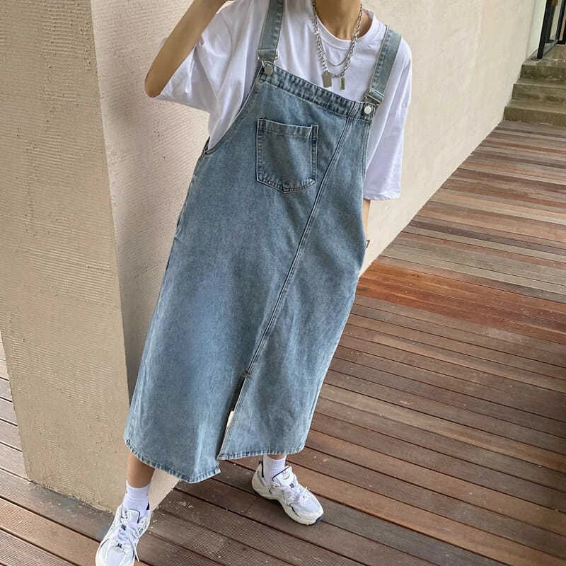Dames Zomerjurk Mouwloos Denim Casual Stijl-6
