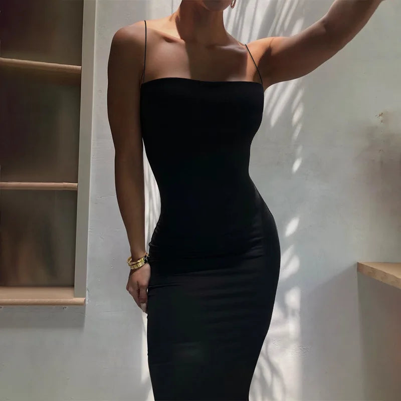 Dames Bodycon Jurk Mouwloos Zwart Elegant voor Feestelijke Gelegenheden-3