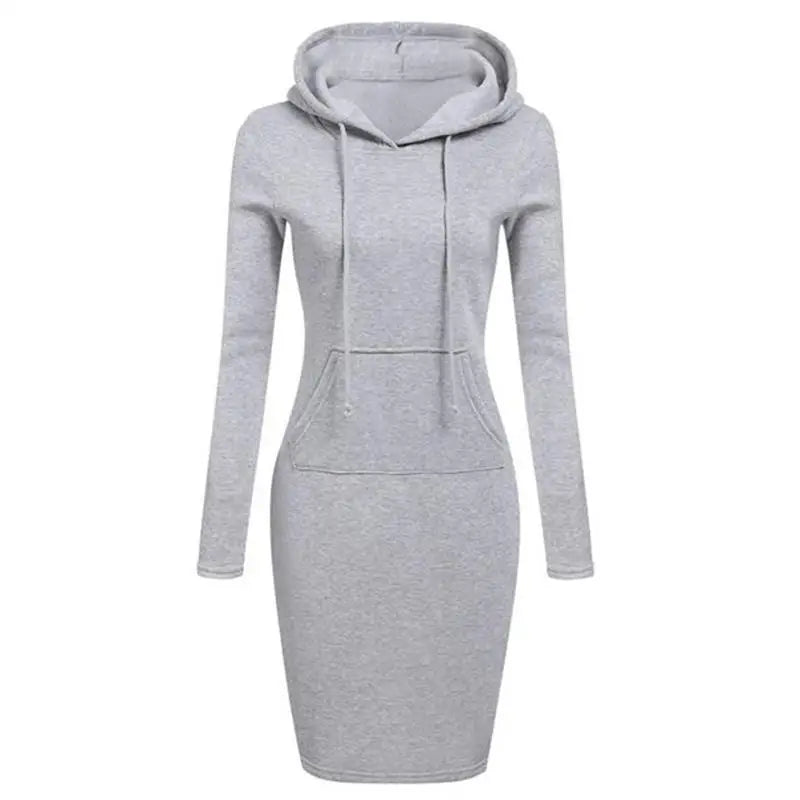Dames Hoodie Jurk Casual Herfststijl-5