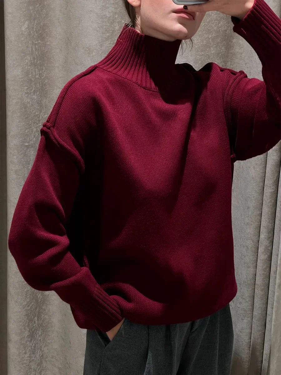 EVA – Suéter de cuello alto suave para un look invernal con estilo