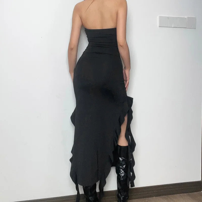 Dames One-Shoulder Jurk Y2K Stijl voor Zomer Feestjes-5