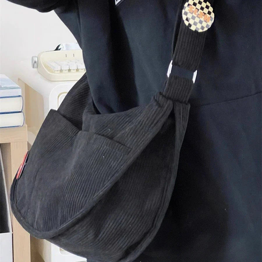 Kaylani Corduroy Schoudertas Dames - Stijlvol en Functioneel Mode Accessoire-5