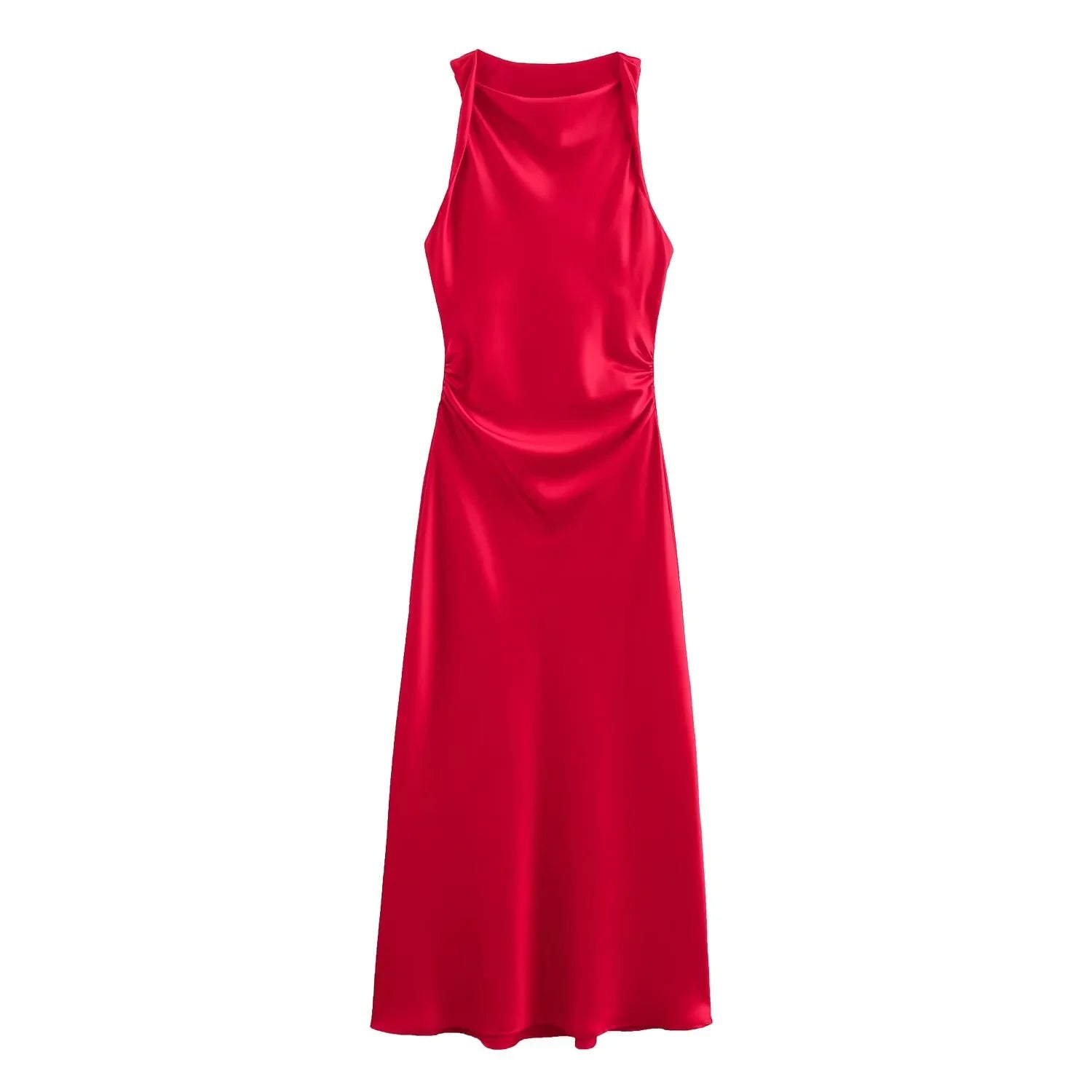 Dames Midi Jurk Mouwloos Elegante Zomer Kleding voor Feestelijke Gelegenheden-1