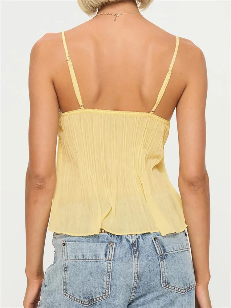 Dames Geplooide Blouse met Kanten Details voor Elegante Casual Looks-5