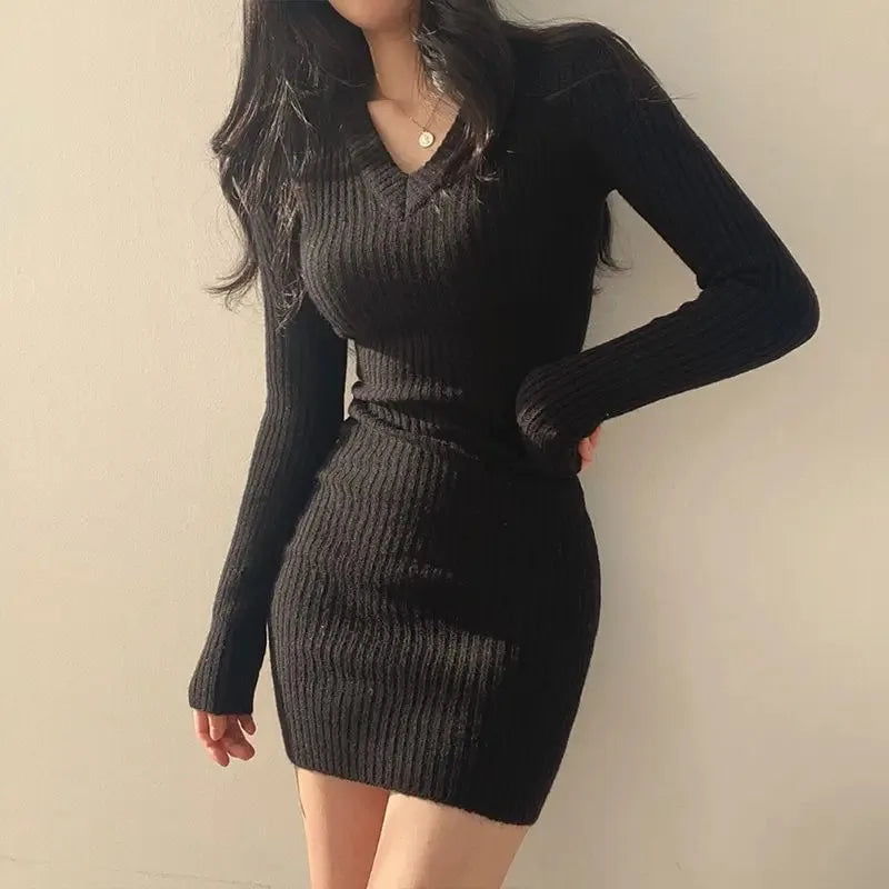 Dames Bodycon Midi Jurk V-hals Stijl voor Casual en Formele Gelegenheden-5